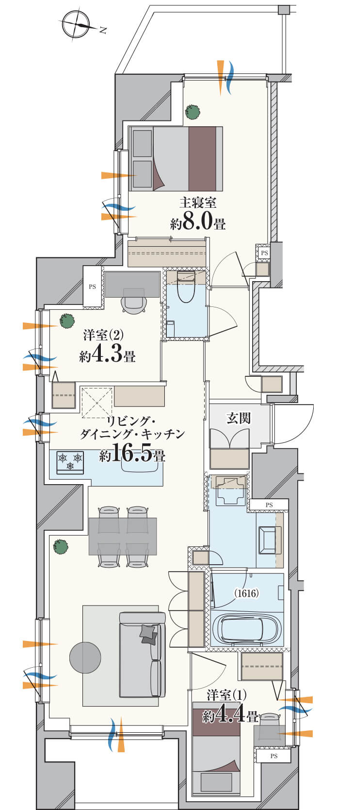 71C TYPE ：3LDK