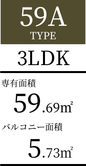 59A TYPE ：3LDK