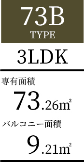 73B TYPE ：3LDK