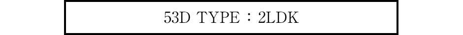 53D TYPE ：2LDK
