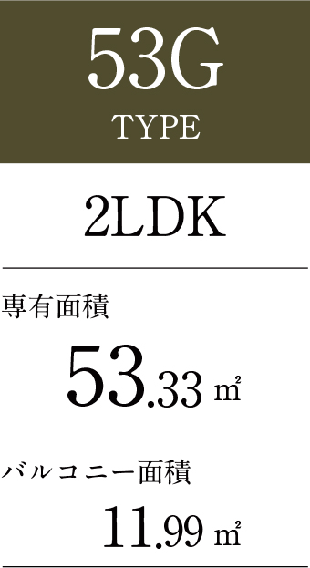 53G TYPE ：2LDK