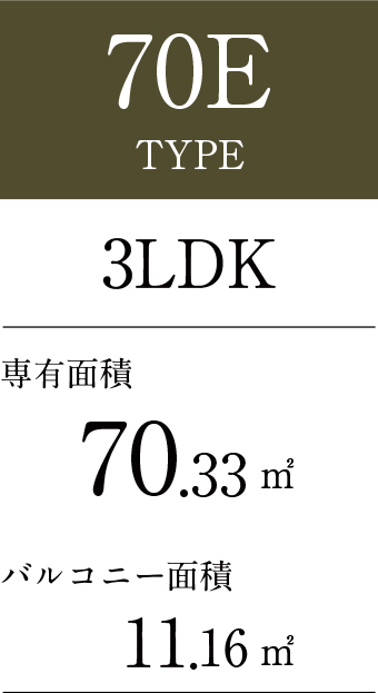 70E TYPE ：3LDK